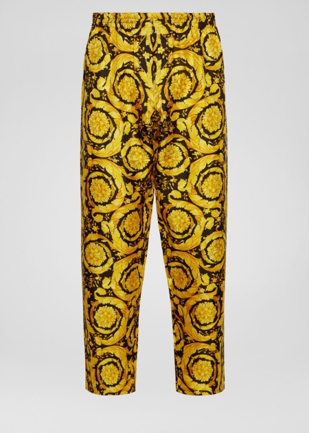 Pijama Versace Versace Barocco Print Silk Barbati | NMRUPAO-93